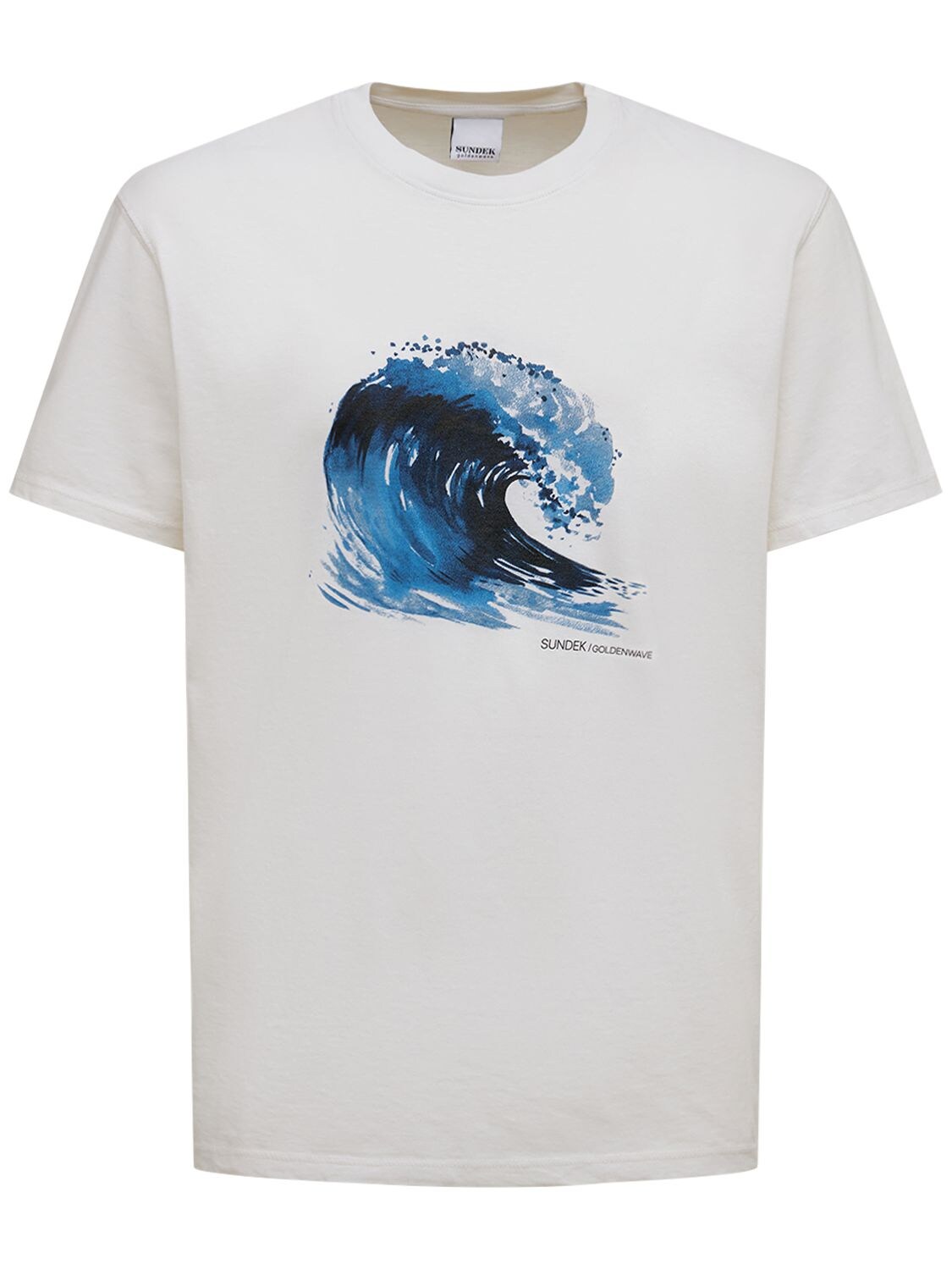 T-shirt En Jersey De Coton Imprimé Vague - SUNDEK GOLDENWAVE - Modalova