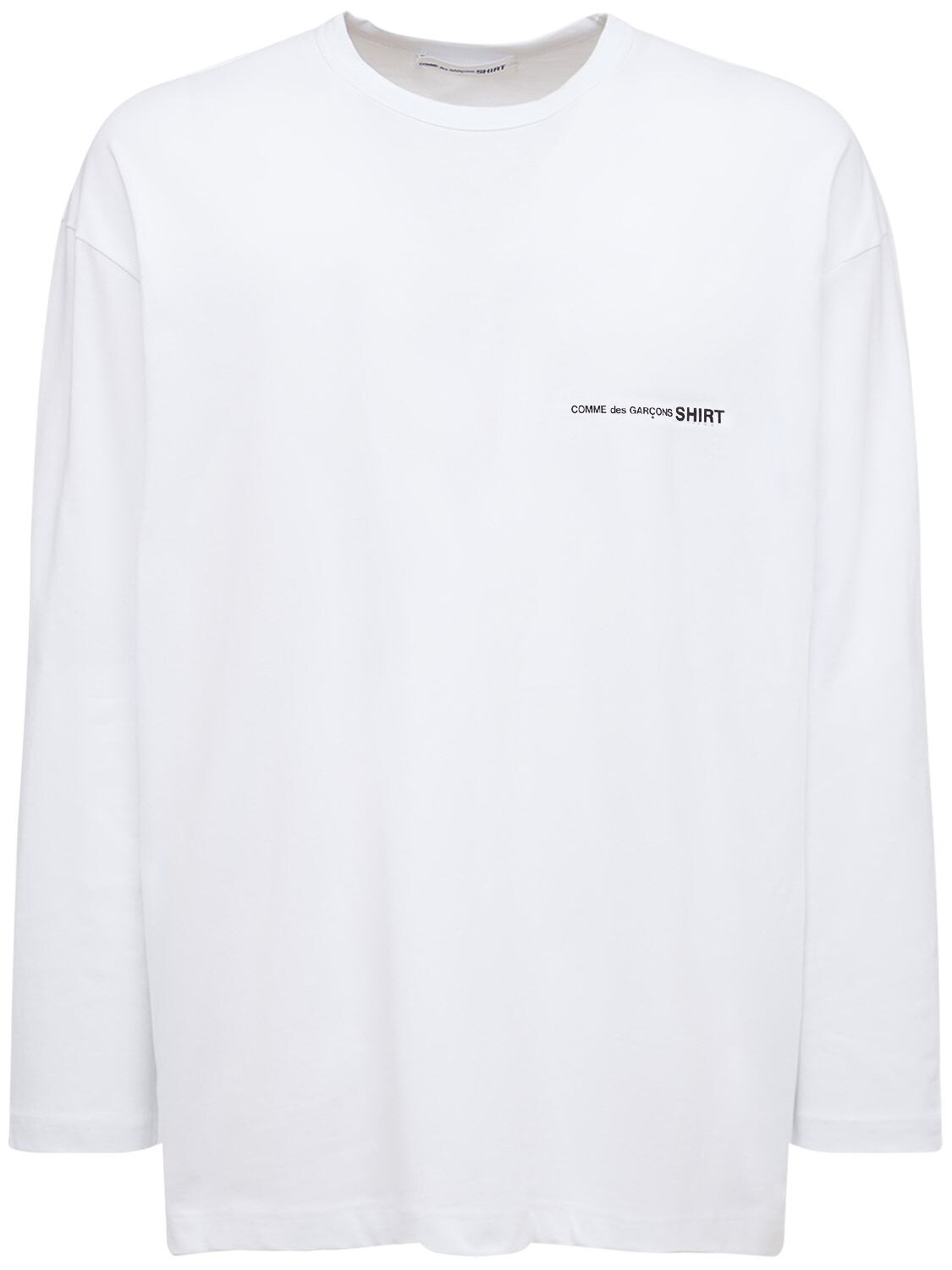 T-shirt En Jersey De Coton Imprimé Logo - COMME DES GARÇONS SHIRT - Modalova