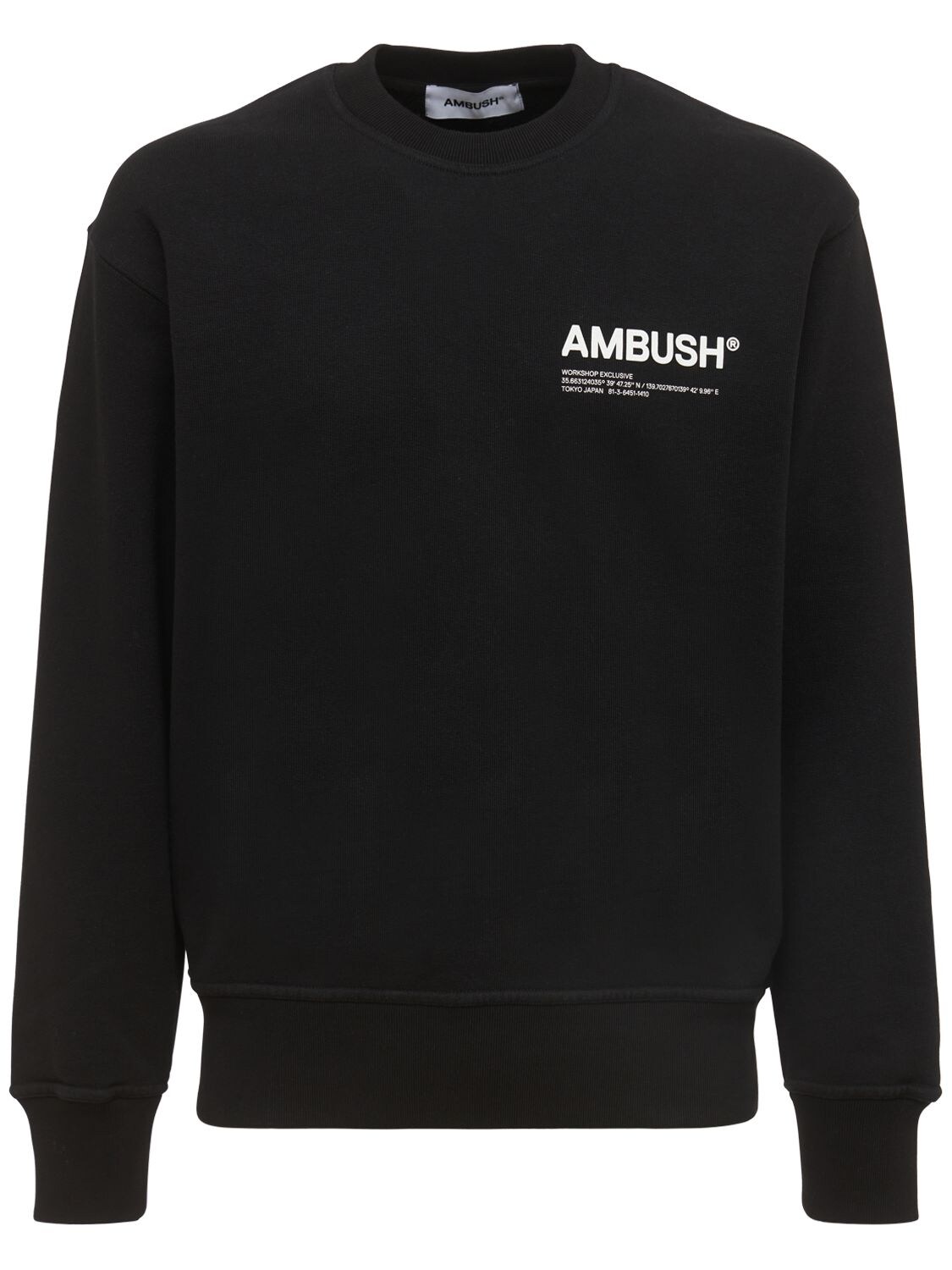 Sweat-shirt En Jersey De Coton Imprimé Logo - AMBUSH - Modalova