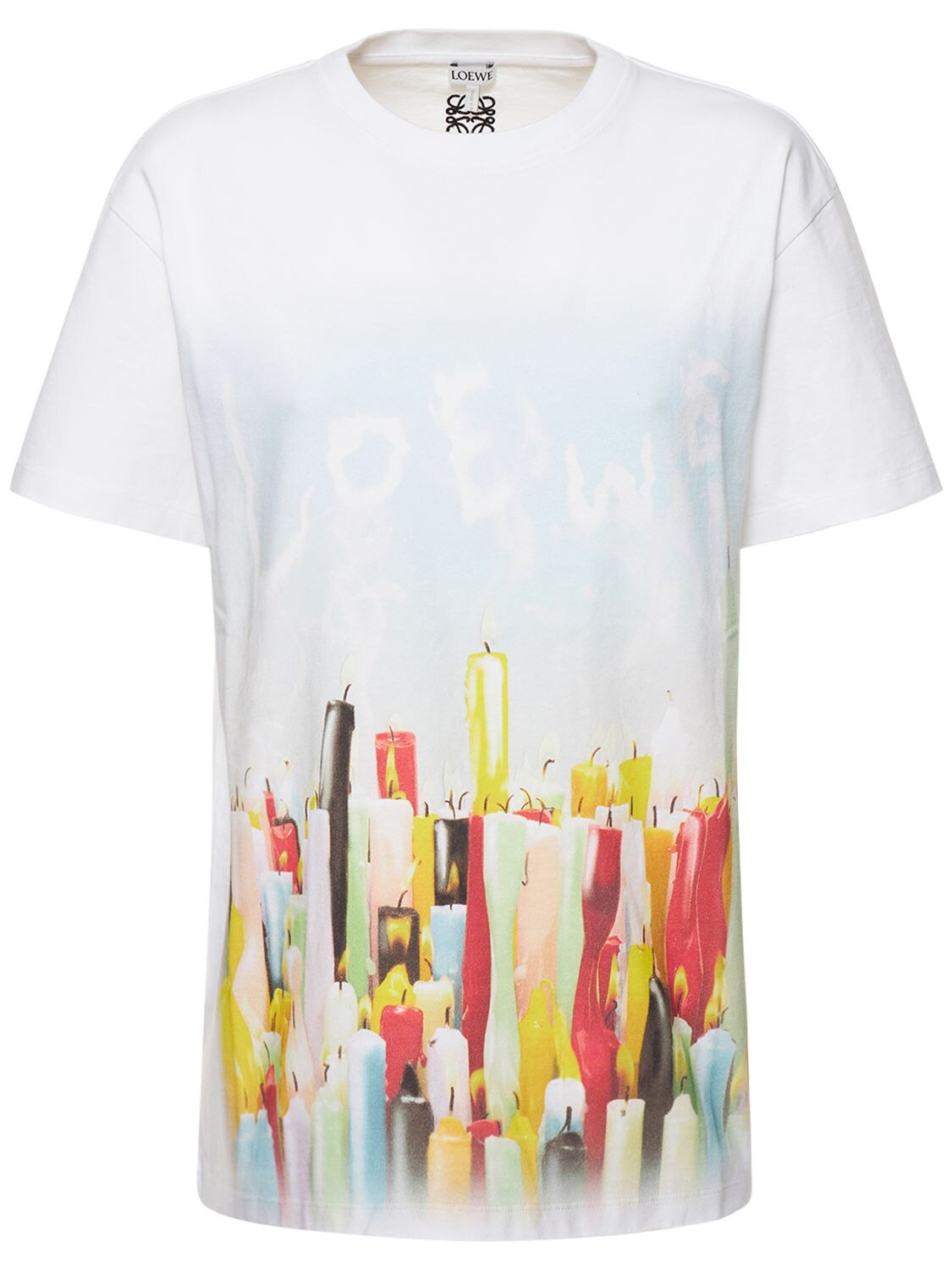 T-shirt Oversize En Jersey De Coton Imprimé - LOEWE - Modalova