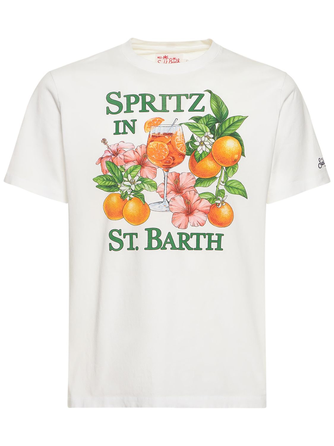 T-shirt En Jersey De Coton Imprimé Spritz - MC2 SAINT BARTH - Modalova
