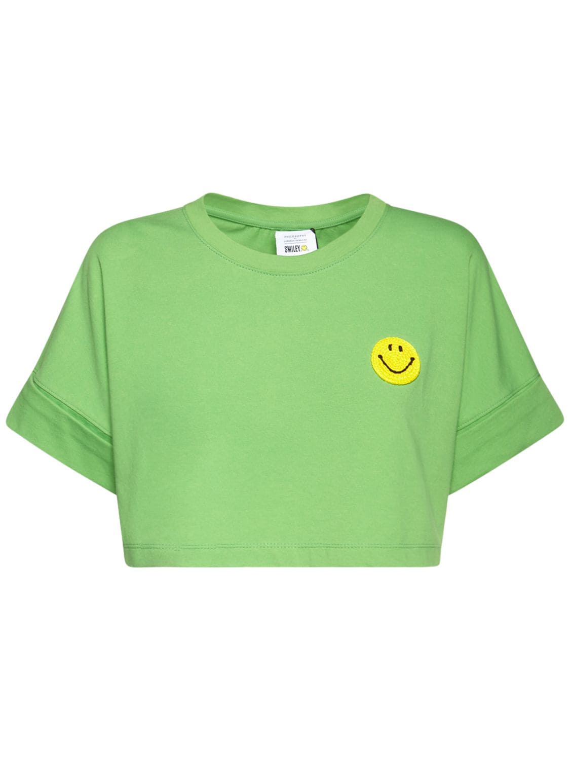 T-shirt Court En Jersey De Coton Smiley Capsule - PHILOSOPHY DI LORENZO SERAFINI - Modalova