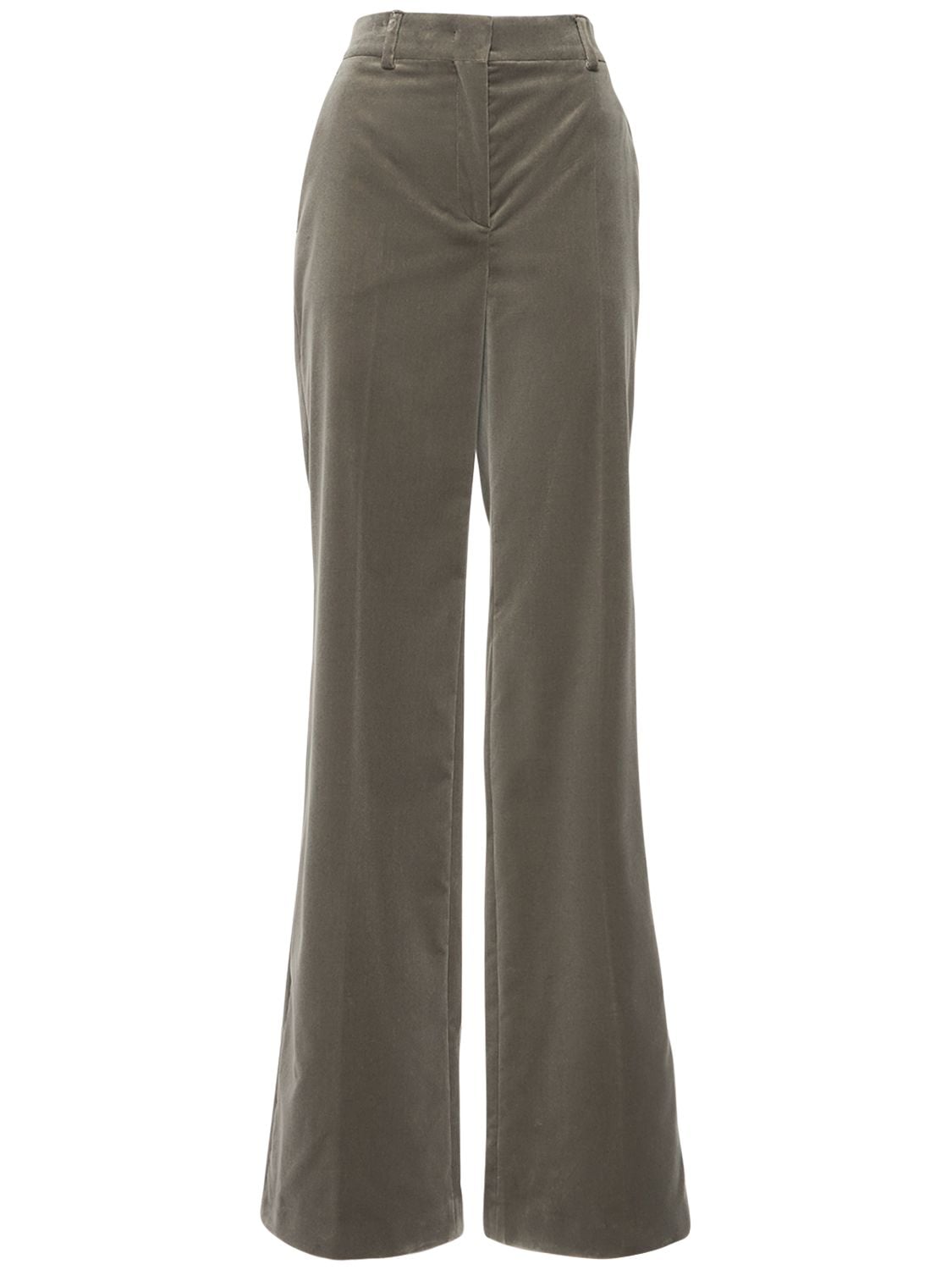 Pantalon Ample En Velours De Coton Taille Haute - ALBERTA FERRETTI - Modalova