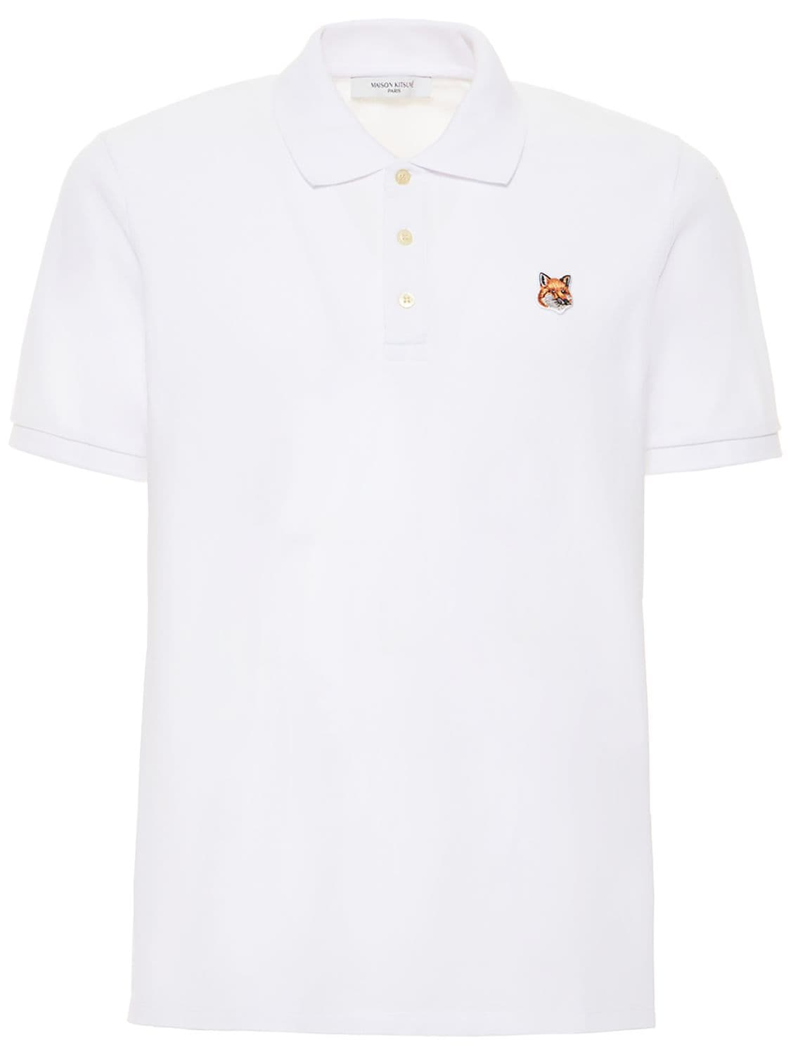 Luisaviaroma Vêtements Tops & T-shirts T-shirts Polos Polo En Piqué De Coton Avec Patch Logo 