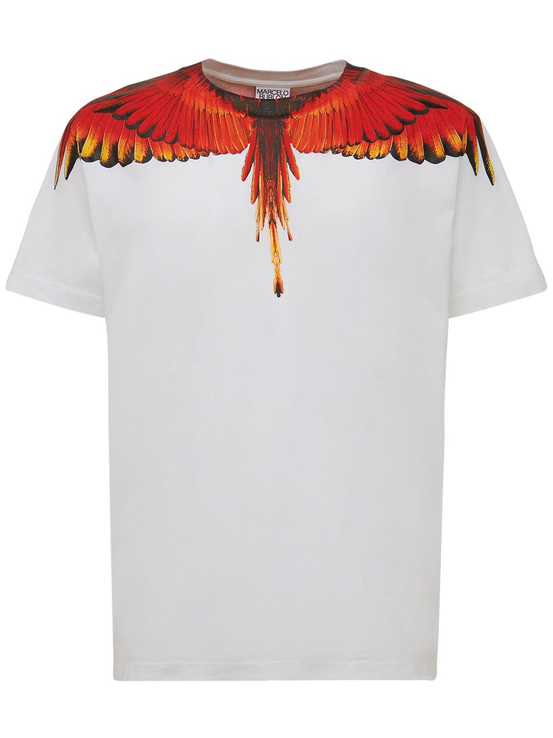 T-shirt En Jersey De Coton Imprimé Ailes Icon - MARCELO BURLON COUNTY OF MILAN - Modalova