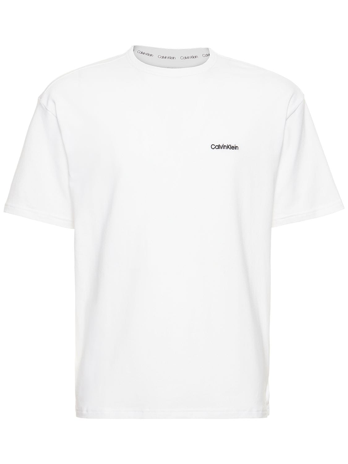 T-shirt En Coton Mélangé Imprimé Logo - CALVIN KLEIN UNDERWEAR - Modalova