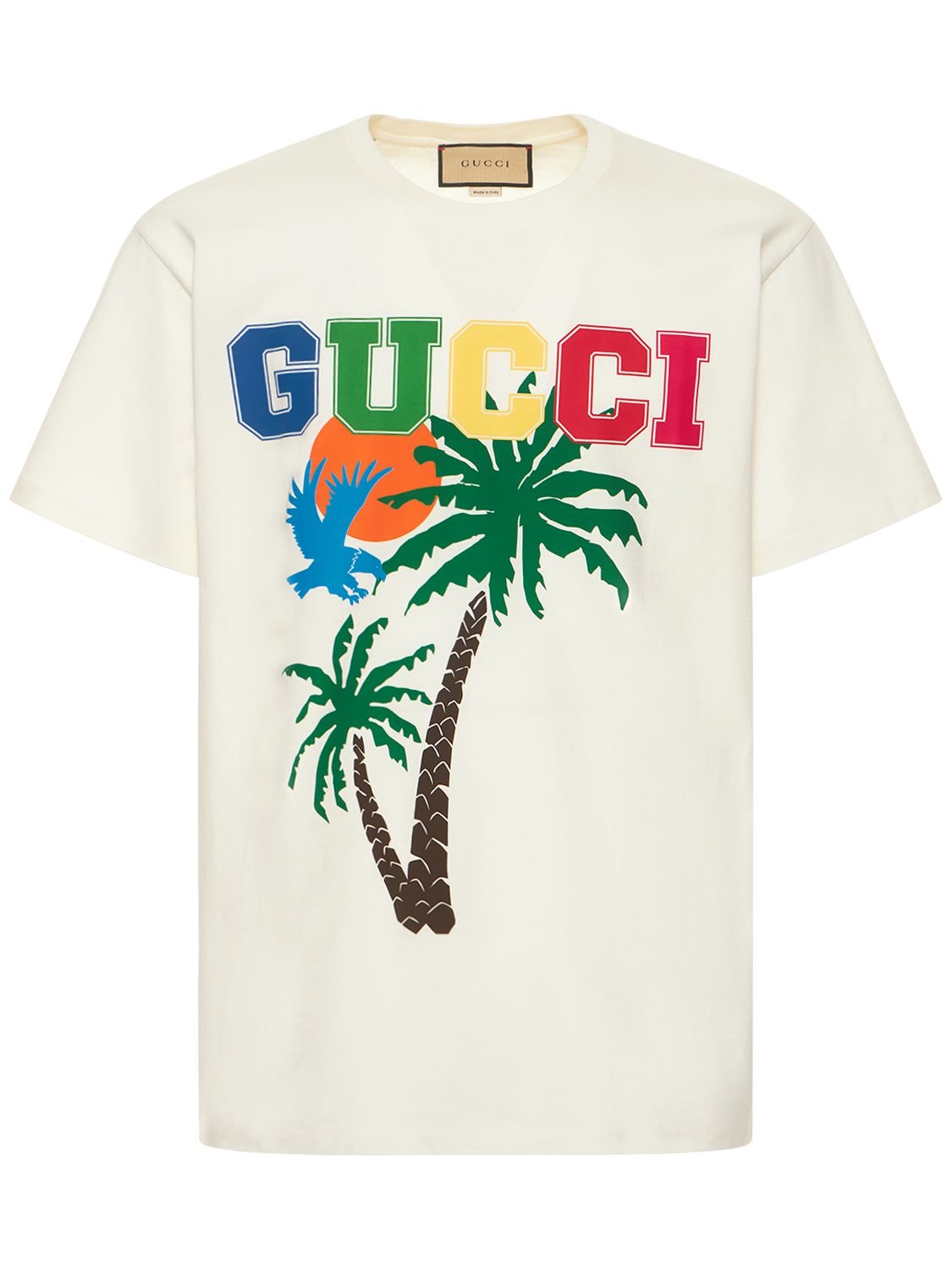 T-shirt En Coton - GUCCI - Modalova