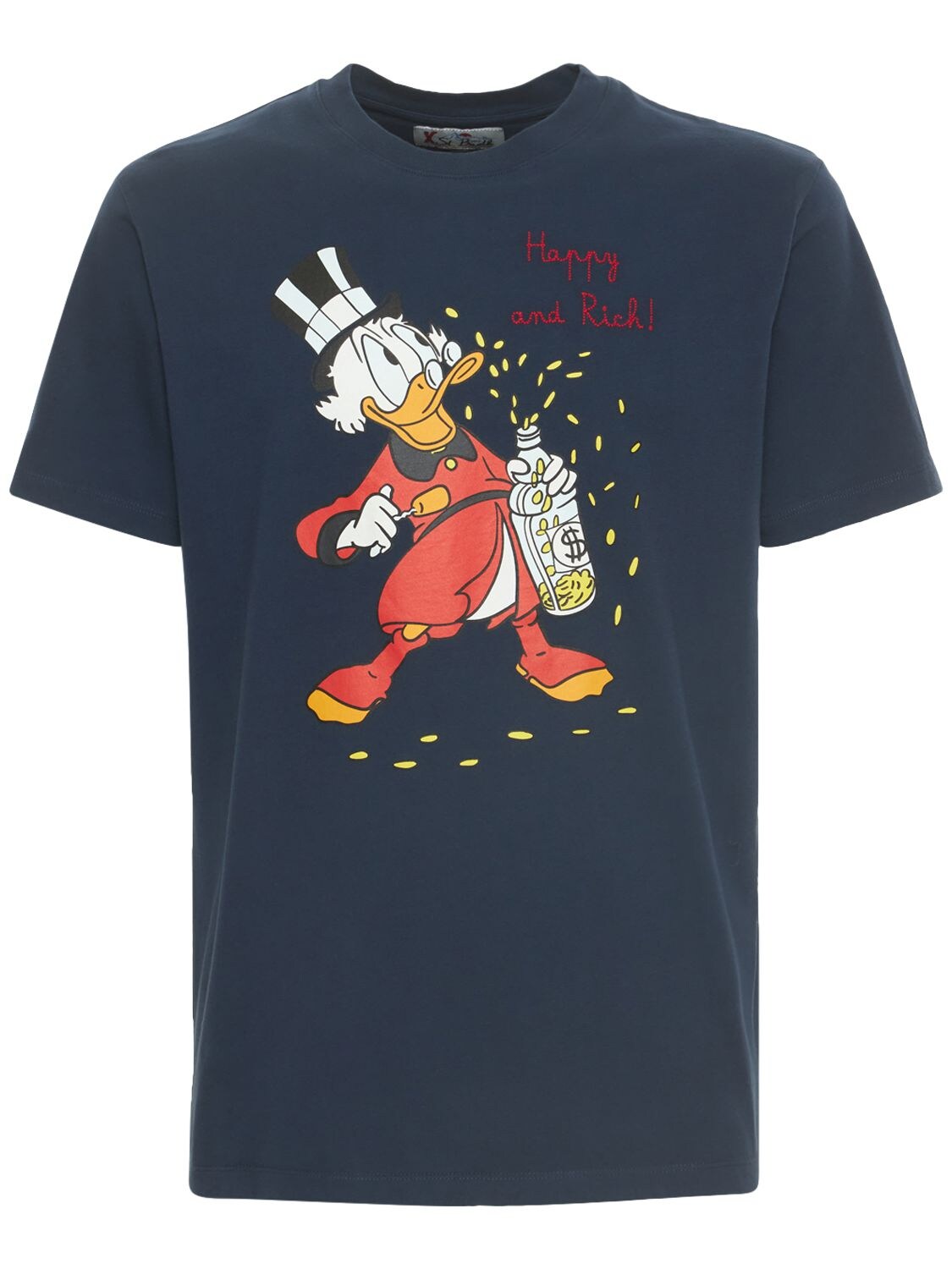 T-shirt En Coton Imprimé Money Scrooge - MC2 SAINT BARTH - Modalova