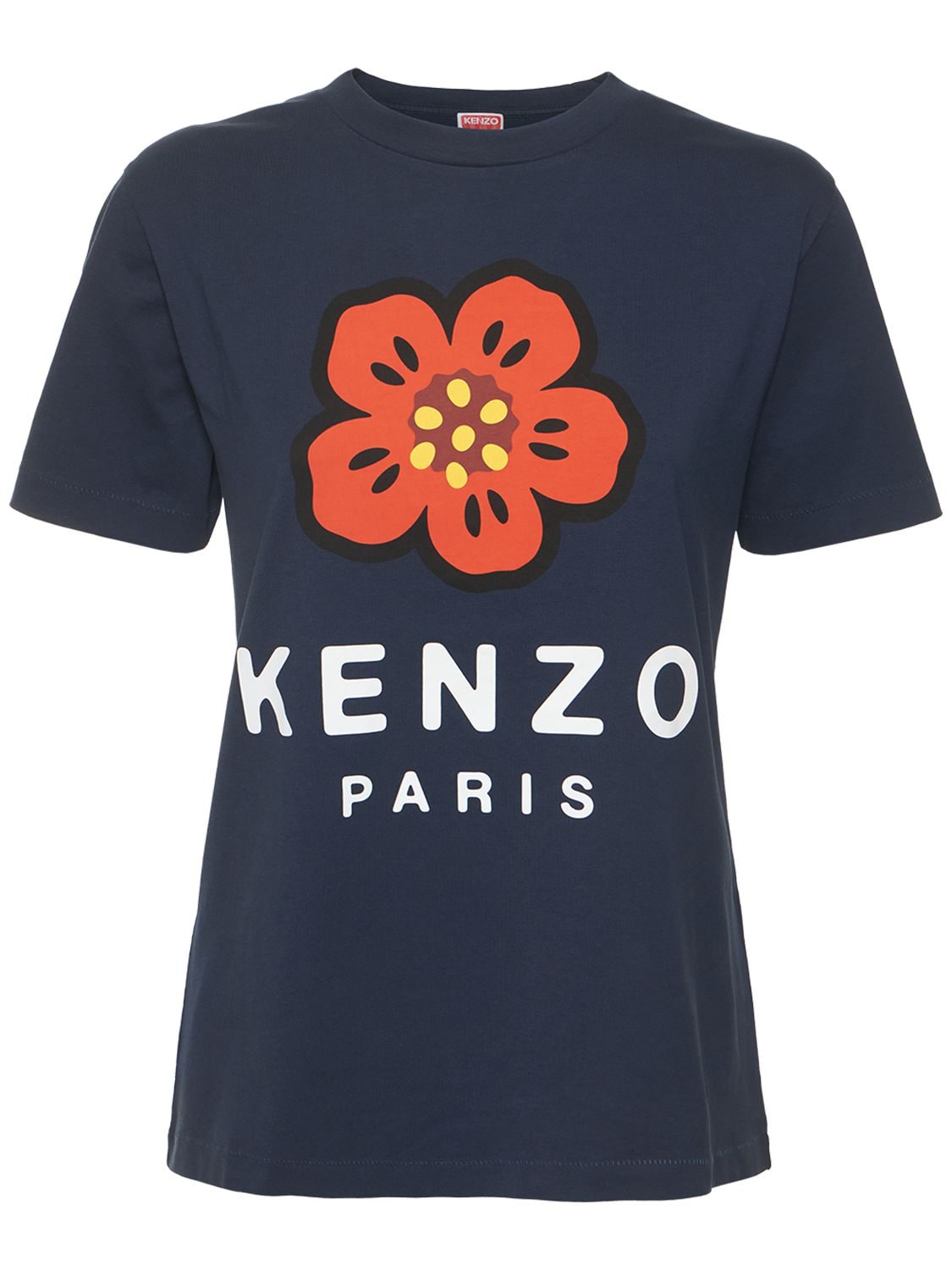 T-shirt Loose En Jersey De Coton À Logo Imprimé - KENZO PARIS - Modalova