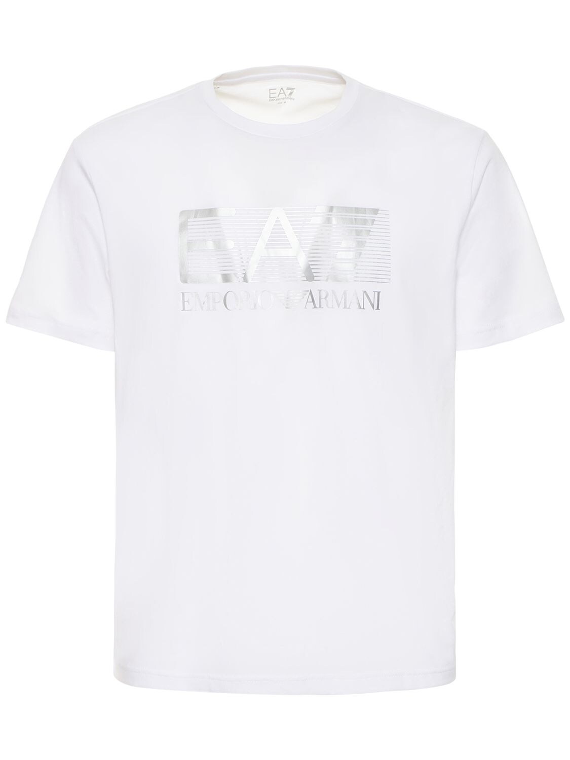 T-shirt En Jersey De Coton Visibility - EA7 EMPORIO ARMANI - Modalova