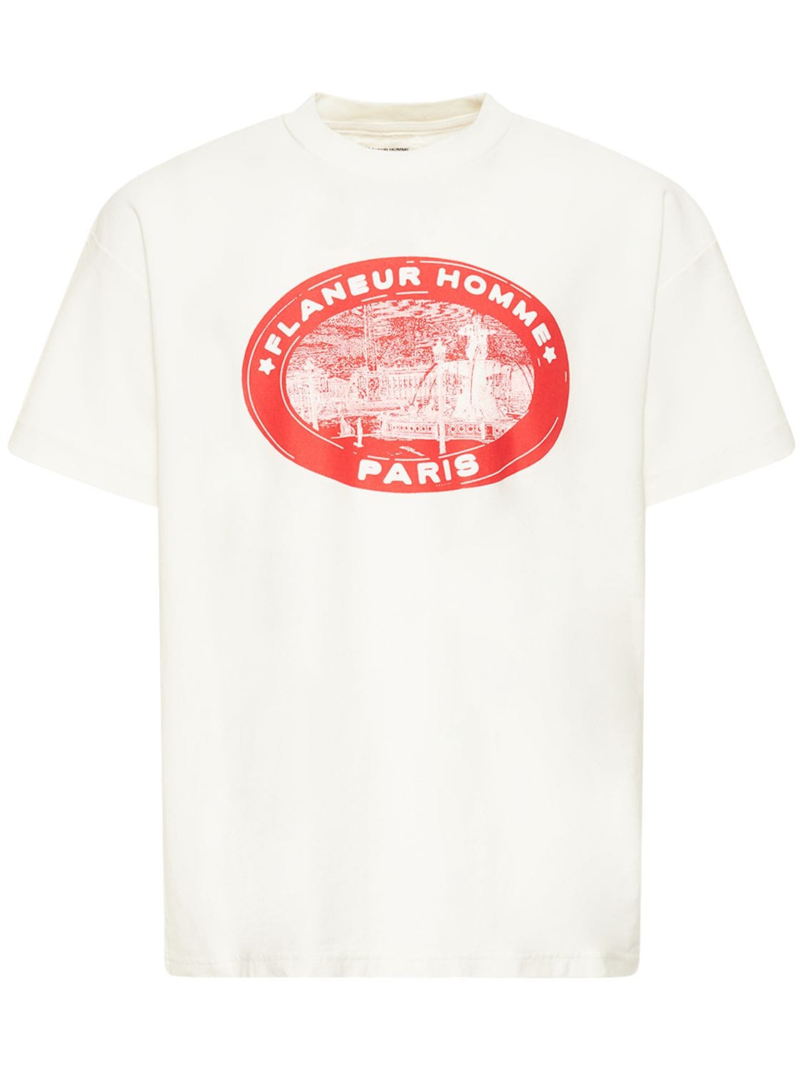 T-shirt En Coton Imprimé - FLANEUR HOMME - Modalova