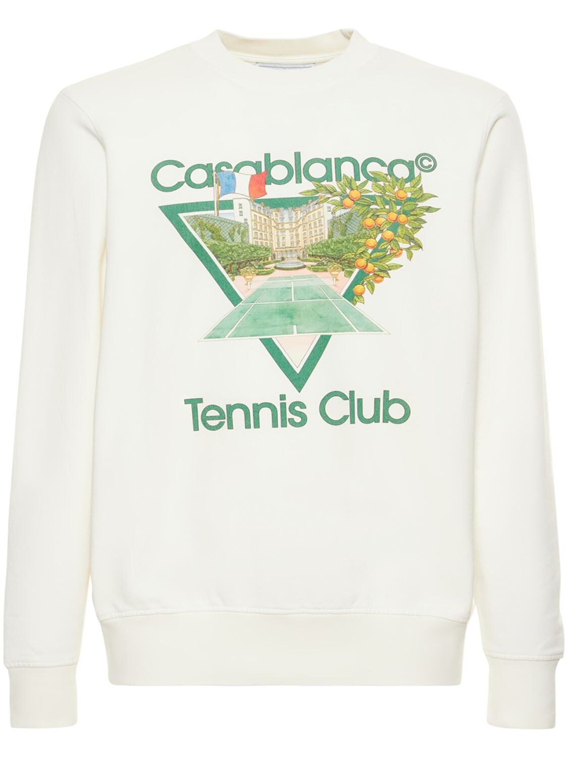 Sweat-shirt En Coton Biologique Tennis Club - CASABLANCA - Modalova
