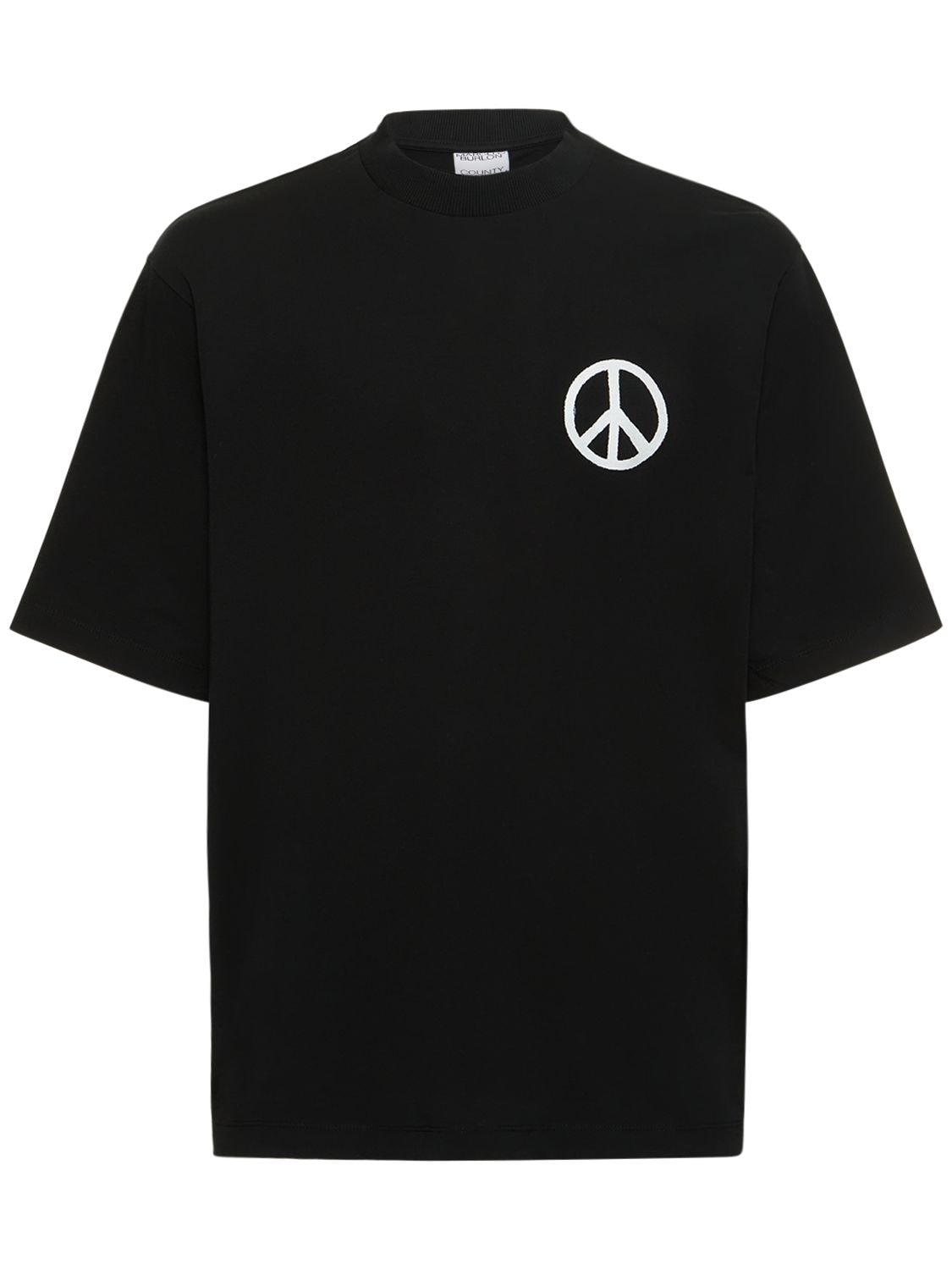 T-shirt En Jersey De Coton Imprimé Peace - MARCELO BURLON COUNTY OF MILAN - Modalova