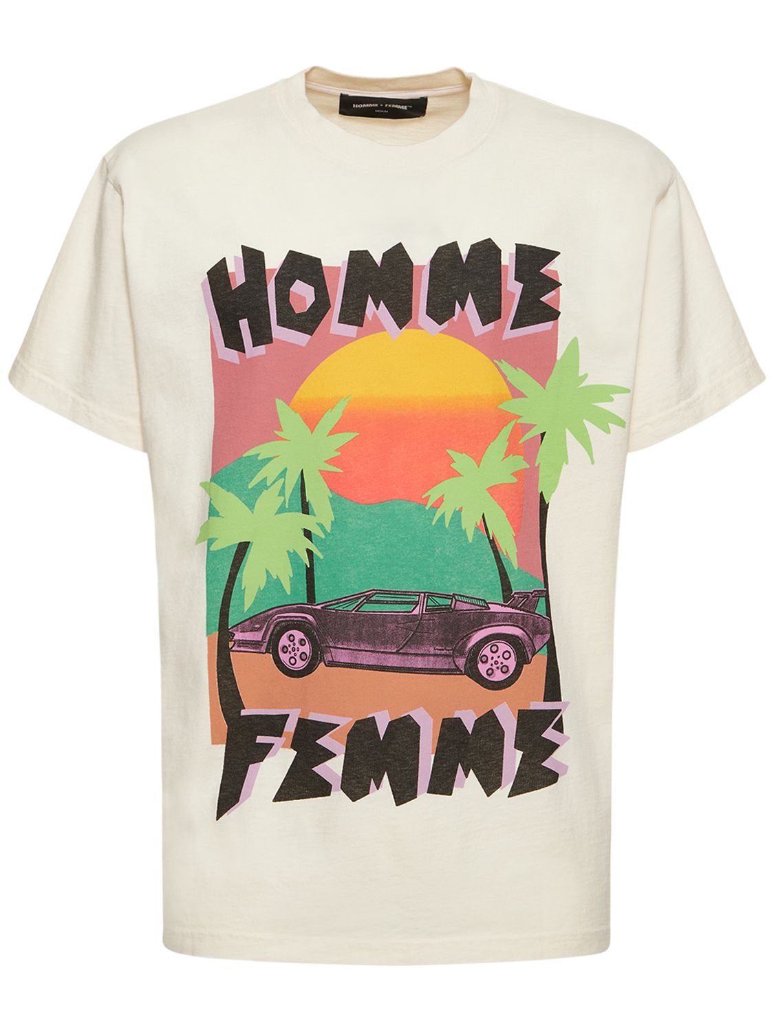 T-shirt En Jersey De Coton Paper Cut - HOMME + FEMME LA - Modalova