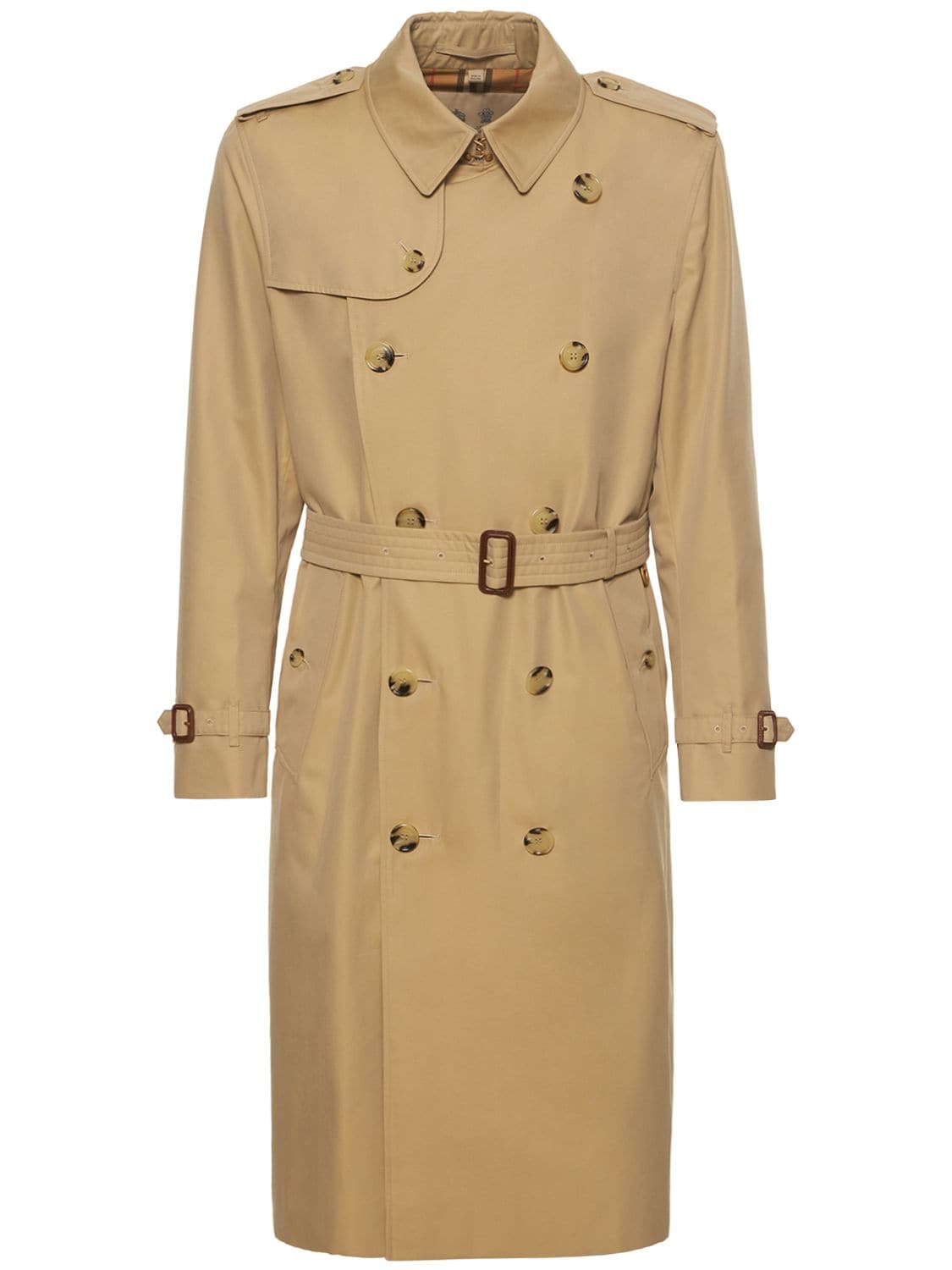 Trench-coat Long En Coton Kensington - BURBERRY - Modalova