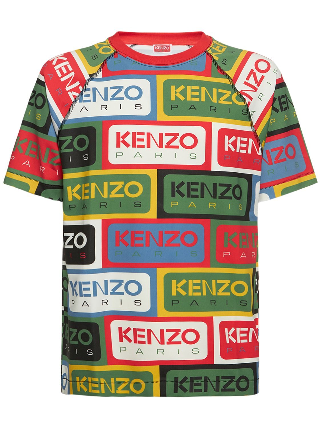 T-shirt Slim En Jersey Technique Kenzo Label - KENZO PARIS - Modalova