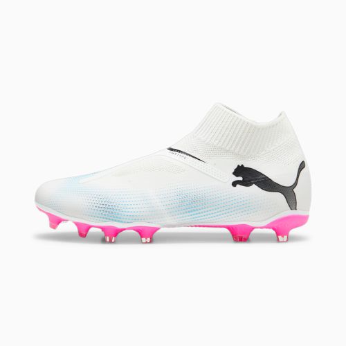 Chaussures de football sans lacets FUTURE 7 MATCH FG/AG, Blanc/Rose/Noir - PUMA - Modalova