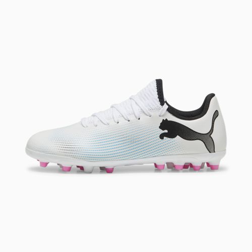 Chaussures de football FUTURE 7 PLAY MG Enfant et Adolescent, Blanc/Rose/Noir - PUMA - Modalova