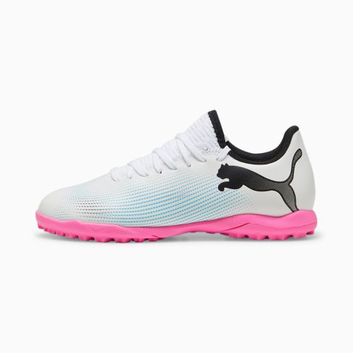 Chaussures de football FUTURE 7 PLAY TT Enfant et Adolescent, Blanc/Rose/Noir - PUMA - Modalova