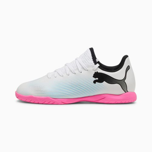 Chaussures de futsal FUTURE 7 PLAY Enfant et Adolescent, Blanc/Rose/Noir - PUMA - Modalova