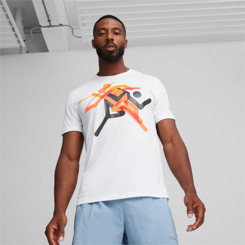 T-Shirt à imprimé Run Faster Icons Homme, Blanc - PUMA - Modalova