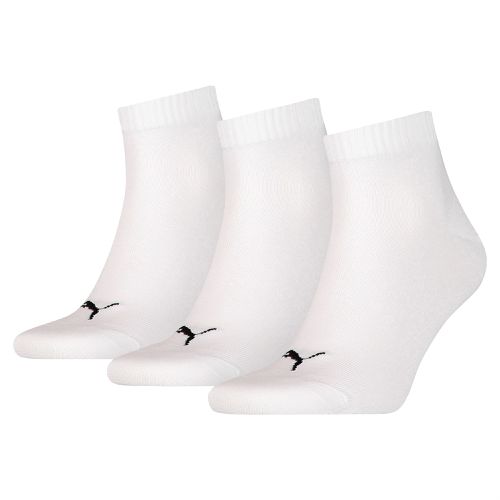 Lot de 3 paires de chaussettes basses unies et unisexes , Blanc - PUMA - Modalova