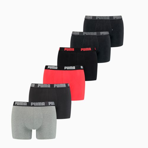 Lot de 6 boxers Basic homme, Rouge/Noir/Gris - PUMA - Modalova