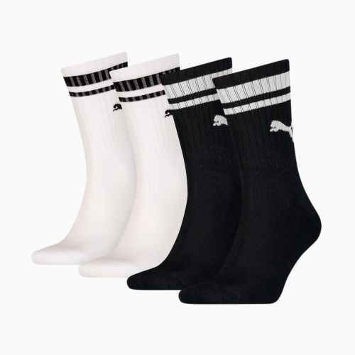 Lot de 4 paires de chaussettes hautes rayées Heritage, Blanc/Noir, Taille 43-46, Vêtements - PUMA - Modalova