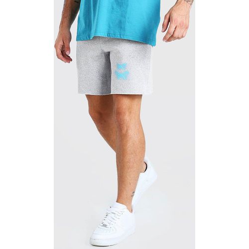 Short en jersey mi-long imprimé papillon - Boohooman - Modalova