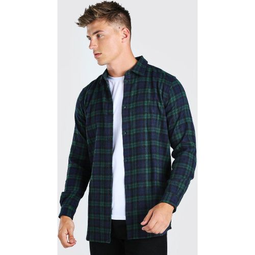 Chemise longue à carreaux - Boohooman - Modalova
