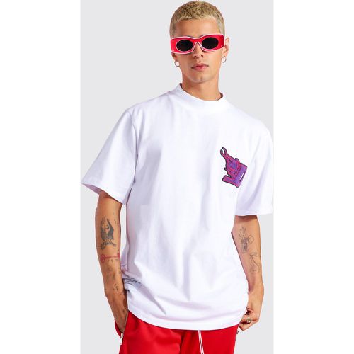 T-shirt homme - blanc - XXXL, blanc - Boohooman - Modalova