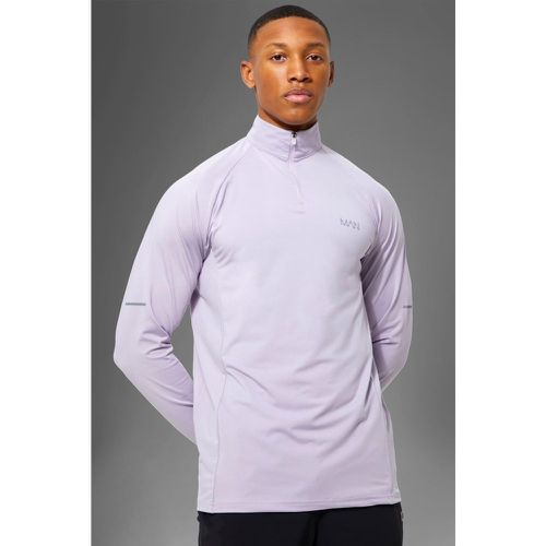 Top de sport style raglan zippé - MAN Active - Boohooman - Modalova