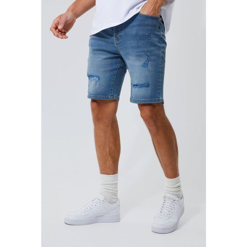 Tall - Short en jean déchiré - Boohooman - Modalova