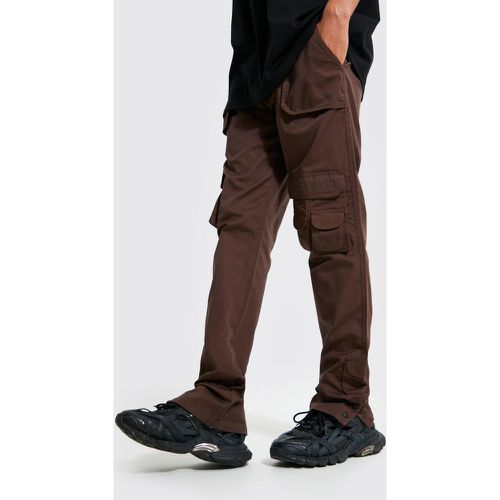 Tall - Pantalon cargo droit à poches multiples - Boohooman - Modalova