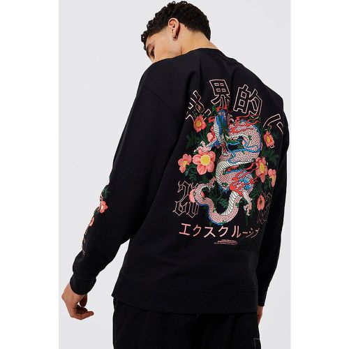 Sweat oversize à imprimé fleuri - Boohooman - Modalova