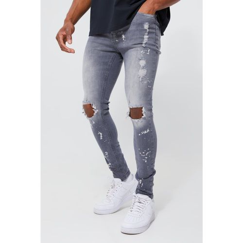 Jean super skinny à genoux déchirés - - 34R - Boohooman - Modalova