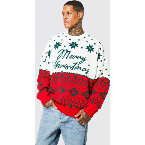 Pull de Noël à slogan Merry Christmas - Boohooman - Modalova