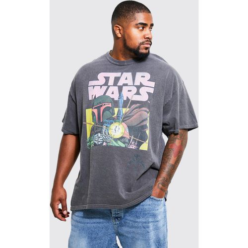Grande taille - T-shirt délavé à imprimé Star Wars - Boohooman - Modalova