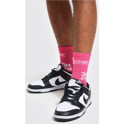 Chaussettes à motif graffiti - Boohooman - Modalova