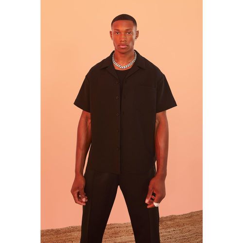 Nylon 4 Way Stretch Boxy Fit Shirt - Boohooman - Modalova