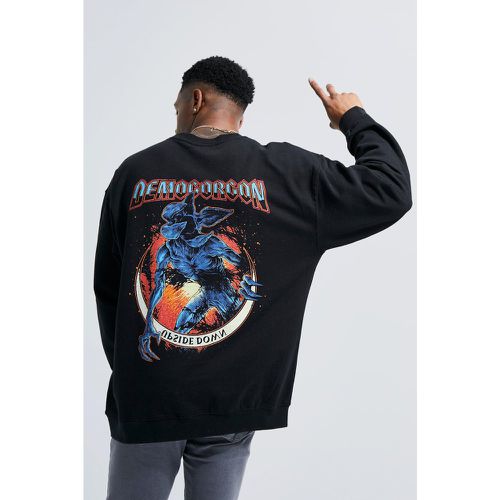 Sweat oversize à imprimé Stranger Things - Boohooman - Modalova