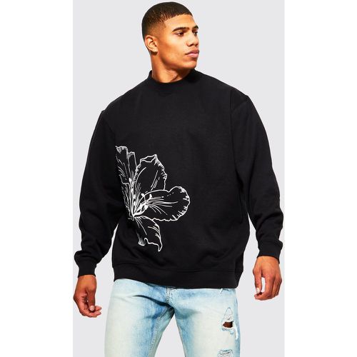 Sweat oversize fleuri - Boohooman - Modalova