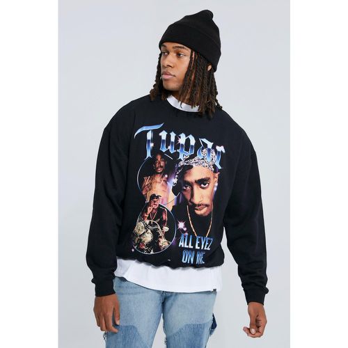 Sweat oversize à imprimé Tupac - Boohooman - Modalova