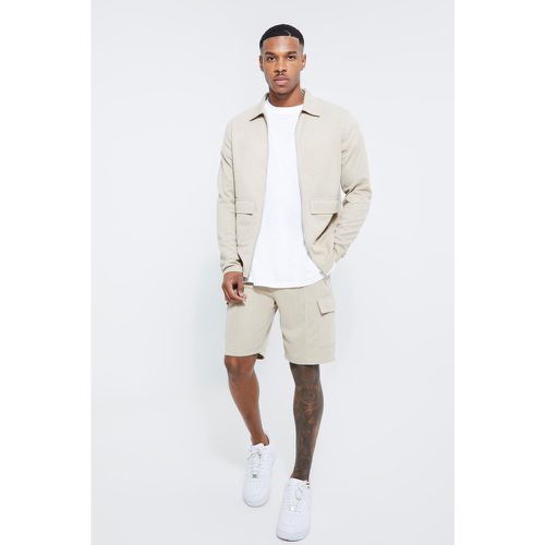 Ensemble cargo avec veste Harrington et short - Boohooman - Modalova