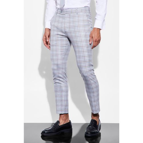 Pantalon de costume court à carreaux - - 28R - Boohooman - Modalova