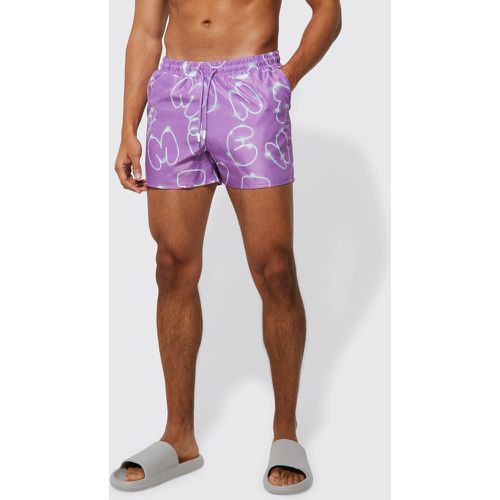 Short de bain long imprimé - Boohooman - Modalova