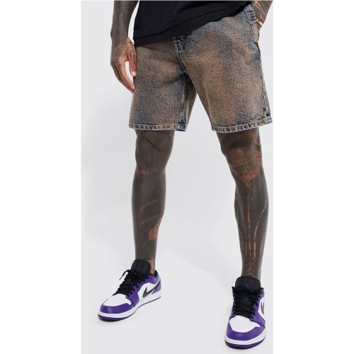 Short ample en jean - Boohooman - Modalova