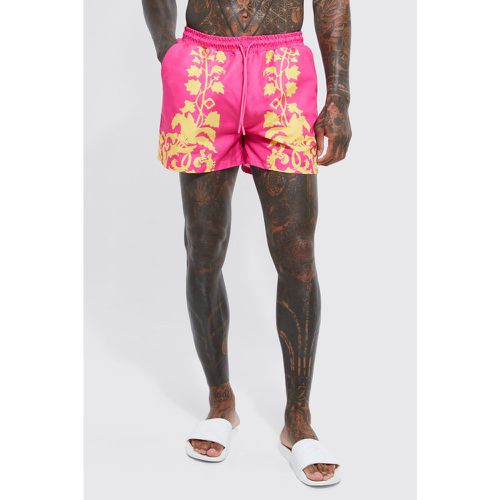 Short de bain court fleuri - Boohooman - Modalova