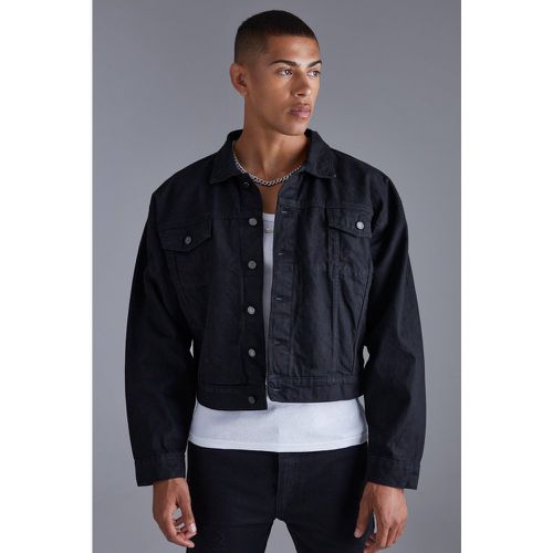 Veste en jean ample - Boohooman - Modalova