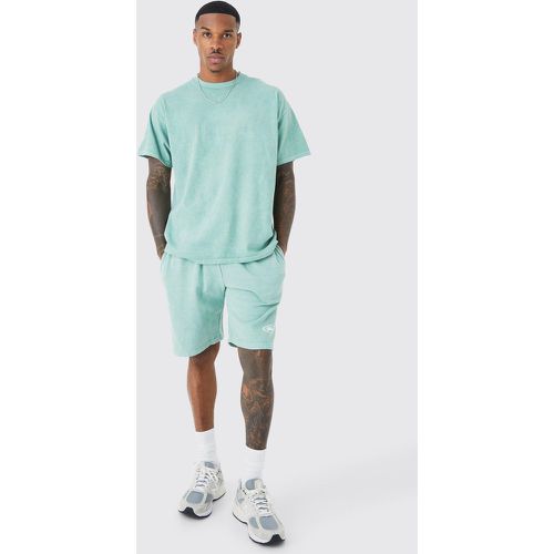 Ensemble oversize surteint à t-shirt imprimé - Boohooman - Modalova